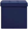 vidaXL Hocker mit Stauraum 2 Stk. Blau Leinenoptik 338776 Bild 4