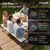 STEELSØN 'Zennar' Gartenbank für 4 Personen, zusammenklappbar, weiß, 43x28x180 cm, wetterfest, Sitzbank inkl. Tragegriff, 2er-Set Bild 2