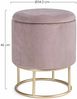 Hocker Polina in Samt-Optik, Rosa, 35 x 35 x 45 cm Bild 3