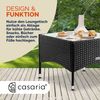CASARIA® Polyrattan Beistelltisch 58x58x42cm Schwarz Bild 4