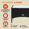 CASARIA® Polyrattan Beistelltisch 58x58x42cm Schwarz Bild 3