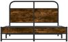Einzelbettgestell Design für Erwachsene ohne Matratze 120x200 cm Räuchereiche Holzwerkstoff d3872e Bild 5