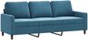 vidaXL 2-tlg. Sofagarnitur mit Kissen Blau Samt 3201525 Bild 4
