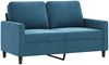 vidaXL 2-tlg. Sofagarnitur mit Kissen Blau Samt 3201525 Bild 3