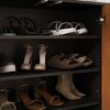 IDIMEX Schuhschrank MIRAN Schuhkommode platzsparend mit 3 Türen Schwarz/Eiche Finish Bild 4