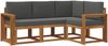 vidaXL Outdoor-Sofagarnitur mit Kissen 4 pcs Natur und Anthrazit 3366330 Bild 2