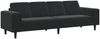 vidaXL Wohnzimmer Couch Schwarz 250 x 77 x 76 cm 3335096 Bild 2