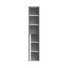Standregal >KEFLAVIK< in Weiss / Uni Wolfram Grau - 44,8x226,4x41,5cm (BxHxT) Bild 4