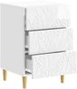 vidaXL Nachttisch Hochglanz Weiß 43 x 39,5 x 66,5 cm Holzwerkstoff 895019 Bild 2
