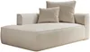 Vente-unique - PINETA Chaise longue Samt Beige - B 115 cm x H 67 cm x L 180 cm Bild 4