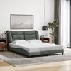 vidaXL Bettgestell mit LED ohne Matratze "Hvar" Dunkelgrau 160x200 cm Stoff 3213712 Bild 4