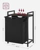 Vasagle Wäschekorb ausziehbar, Metallrahmen Vintagebraun/Schwarz, 65 L / 50 x 33 x 72 cm Bild 5