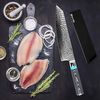 Damast Edelstahl Kochmesser 67 Lagen Profimesser Allzweckmesser Küchenmesser Extra scharfe Messer Klinge Bild 2