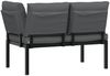 vidaXL Gartenbank mit Kissen Schwarz Aluminium 4008569 Bild 5
