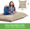 Green Bean® Outdoor Sitzsack, waschbar & wetterfest, Polyester-PVC-Stoff, Beige, 140x180 cm, 380 Liter Bild 5