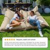 Green Bean® Outdoor Sitzsack, waschbar & wetterfest, Polyester-PVC-Stoff, Beige, 140x180 cm, 380 Liter Bild 4