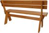 Gartenbank HWC-L66, Sitzbank Holzbank Parkbank, Gastronomie-Qualität, Massiv-Holz 148cm ~ honigfarben Bild 5