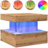 vidaXL Couchtisch Couchtisch mit LED-Leuchten Artisan-Eiche 50 x 50 x 40 cm Bild 2