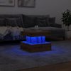 vidaXL Couchtisch Couchtisch mit LED-Leuchten Artisan-Eiche 50 x 50 x 40 cm Bild 5