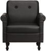 vidaXL Sessel Schwarz Echtleder [320779] Bild 2