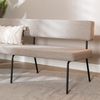 Bronx71 Esszimmerbank recycelter Stoff Espen taupe 190 cm Bild 2