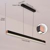 POPOLIC LED Pendelleuchte Esstisch 115cm, Dimmbare Moderne LED Pendelleuchten Mit Fernbedienung, 3000K/4500K/6000K 3 Farben, Lichter 10% -100% Helligkeit Einstellbar, Höhenverstellbar, Für Büro Esszimmer Bild 3