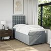 vidaXL Boxspringbett mit Matratze Hellgrau 90x200 cm Stoff 3293865 Bild 5