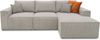 DOMO. collection Ecksofa 800 021, Couch in L-Form mit Cordstoff, Modulsofa mit Taschenfederkern, Sofa, Polsterecke, Eckcouch, 273 x 172 x 85 cm (BxTxH), platin-grau Bild 4