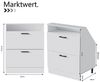 TWSOUL Regal Dachschrägenschrank mit 2 Schubladen,platzsparendes Dachschrägenregal, mit verstellbaren Füßen (9–16 cm),ideal für kleine Räume,Weiß Bild 3