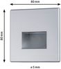 Paulmann No. 99495 Wandeinbauleuchte LED Edge 1,1W Chrom matt Bild 4
