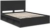 vidaXL Bettrahmen Schwarz 150 x 200 cm Massives Kiefernholz 3410993 Bild 4