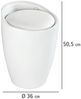 WENKO Badhocker Candy Weiß matt, Sitzgelegenheit, Hocker mit Stauraum für das Badezimmer und Wohnzimmer, integrierter Wäschesammler, ABS-Kunststoff, BPA-frei, Fassungsvermögen 20 L, Ø 36x50,5 cm Bild 3