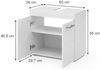 Waschbeckenunterschrank Luna Weiß 60 x 56 cm Vicco Bild 2