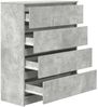 Sideboard, Kommode Betongrau 80x35x99 cm Holzwerkstoff Bild 5