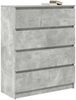 Sideboard, Kommode Betongrau 80x35x99 cm Holzwerkstoff Bild 4
