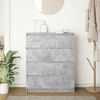 Sideboard, Kommode Betongrau 80x35x99 cm Holzwerkstoff Bild 3