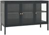 vidaXL Sideboard Anthrazit 105x35x70 cm Stahl und Glas 336069 Bild 2