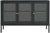 vidaXL Sideboard Anthrazit 105x35x70 cm Stahl und Glas 336069 Bild 3