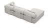 Polster Ecksofa Laguardia L-Form Kurz - Strukturstoff - Hellgrau - Links Bild 4