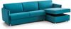 Dmora Schlafsofa mit Halbinsel Sumirago, Verwandelbares Ecksofa für das Wohnzimmer, gepolstert, abnehmbar, 100 % Made in Italy, 260x160 h90 cm, Hellblau Bild 5