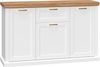 OTTO home Kombikommode Tara, im klassischen Landhausstil, FSC-zertifiziert, in 2 Größen (Soft-Close-Funktion, goldfarbene Metallgriffe, Innendekor Holzoptik), lackiert mit wasserbasiertem UV-Lack, unempfindlich und kratzfest Bild 2