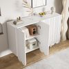 Sideboard, tropfenförmiges Sideboard mit geformten Türen und Pufferscharnier Bild 5
