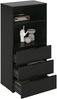Kommode >Domenico< in Schwarz Perl - 50x101x32cm (BxHxT) Bild 2