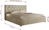 Polsterbett mit Bettkasten LARINO CLASSIC 180 x 200 cm Lattenrost und Gasdruckfedern, stabiles Bettgestell, modernes Design Pocket Matratze - Beige Velvet - VIRE LUX Bild 4