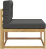 vidaXL Outdoor Mittelsofa Polyester Weiß 901538 Bild 4