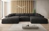 Luxusbetten24 Sofa Designer Sofa Bernardo U in Cord, mit breiter Ottomane Bild 2