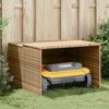 vidaXL Mähroboter-Garage Beige 86x90x52/57 cm Poly Rattan 365407 Bild 3