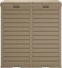 vidaXL Outdoor-Mülltonne Hellbraun 78x41x86 cm Polypropylen 364174 Bild 5