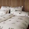 Elegante Mako Satin Bettwäsche Sketch 24507-9 kiesel Tiere 135x200 Bild 2