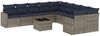 vidaXL 11-tlg. Garten-Sofagarnitur mit Kissen Grau Poly Rattan 3219511 Bild 2